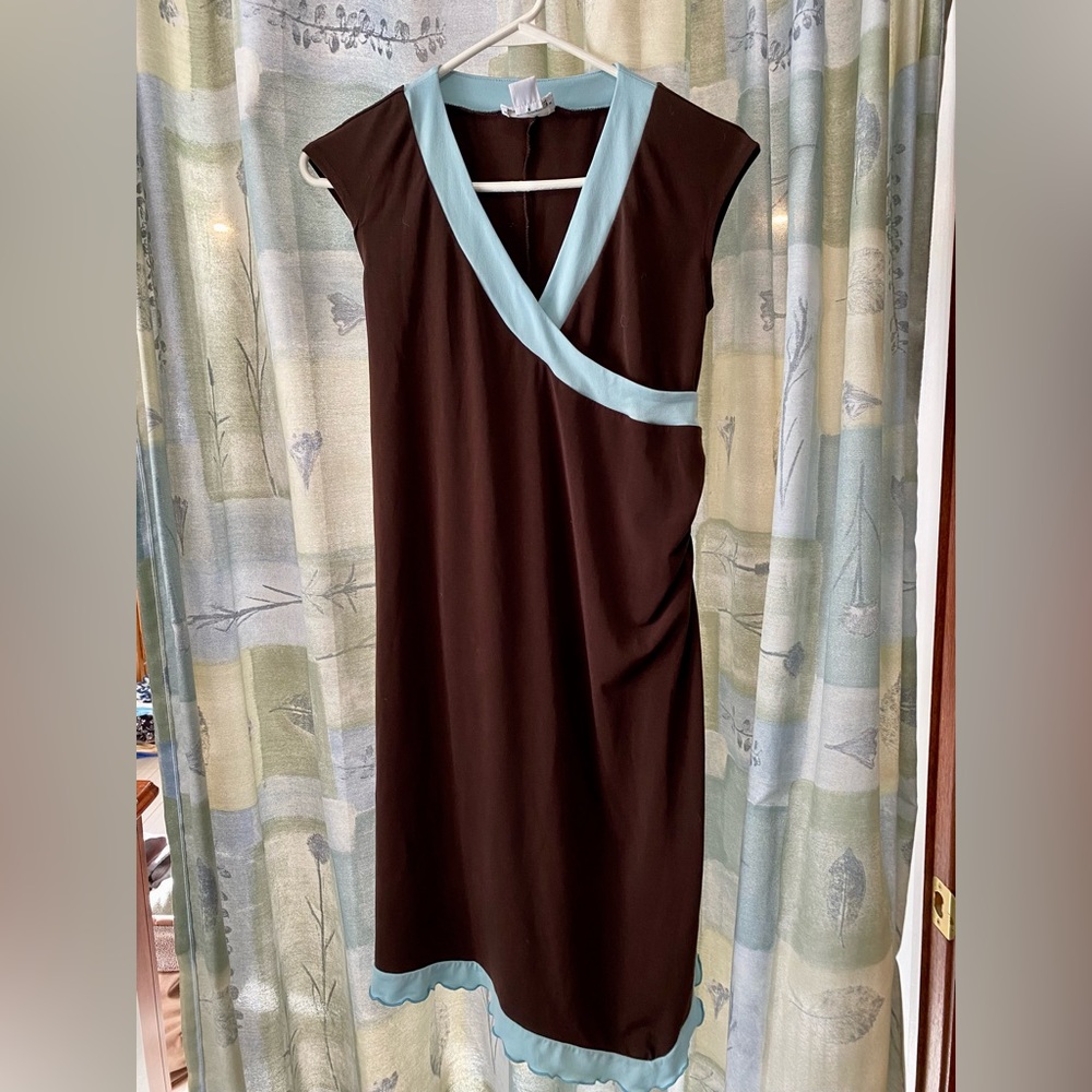 Motherhood Maternity Brown/Teal Dress Size M